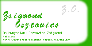 zsigmond osztovics business card